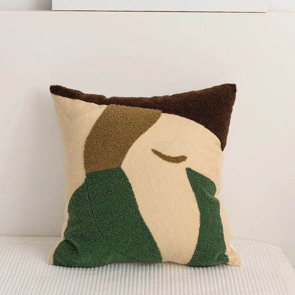 Abstract Embroidery Cushion Cover