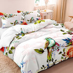 Floral and Bird Bedding Set