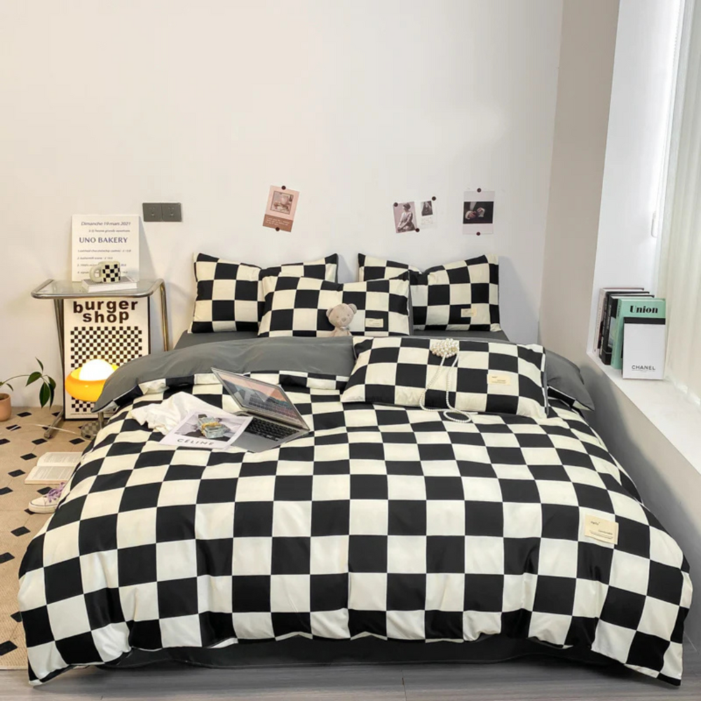 Check Pattern Duvet Cover Set