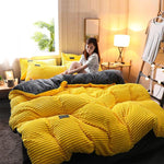 Velvet Corduroy Duvet Set