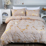 Marble Print Duvet Cover Set