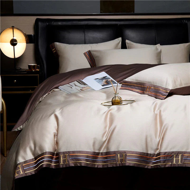 Long-Staple Satin Cotton Duvet Cover Set