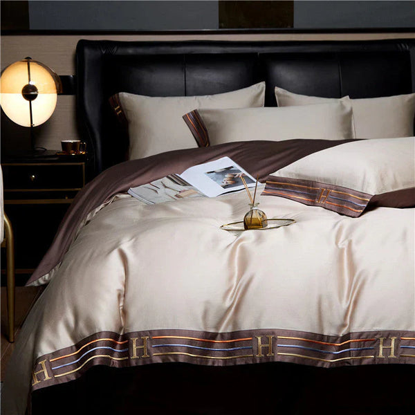 Long-Staple Satin Cotton Duvet Cover Set