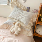 Gingham Ruffle Duvet Cover Set