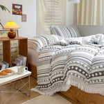 Stripe and Tassel Duvet Set