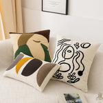 Abstract Embroidery Cushion Cover
