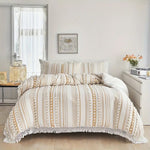 Stripe and Tassel Duvet Set