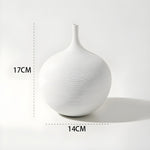 Handcrafted Ceramic Vase with Brushwork