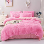 Fleece Throw Blanket with Cushion Covers