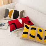 Abstract Embroidery Cushion Cover