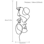 Minimalist Line Face Wall Sculpture