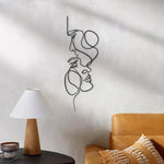 Minimalist Line Face Wall Sculpture