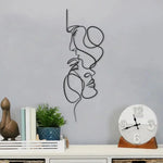 Minimalist Line Face Wall Sculpture