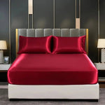 Ice Silk Bed Sheet Set