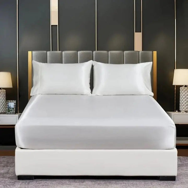 Ice Silk Bed Sheet Set