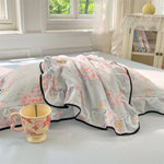 Gauze Floral Ruffle Pillowcases