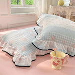 Gauze Floral Ruffle Pillowcases