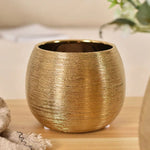 Textured Gold Plant Pot