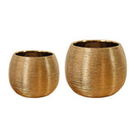 Textured Gold Plant Pot