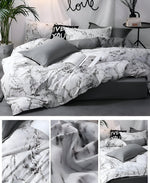 Marble Print Bedding Set