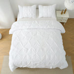 Jacquard Pintuck Duvet Cover Set