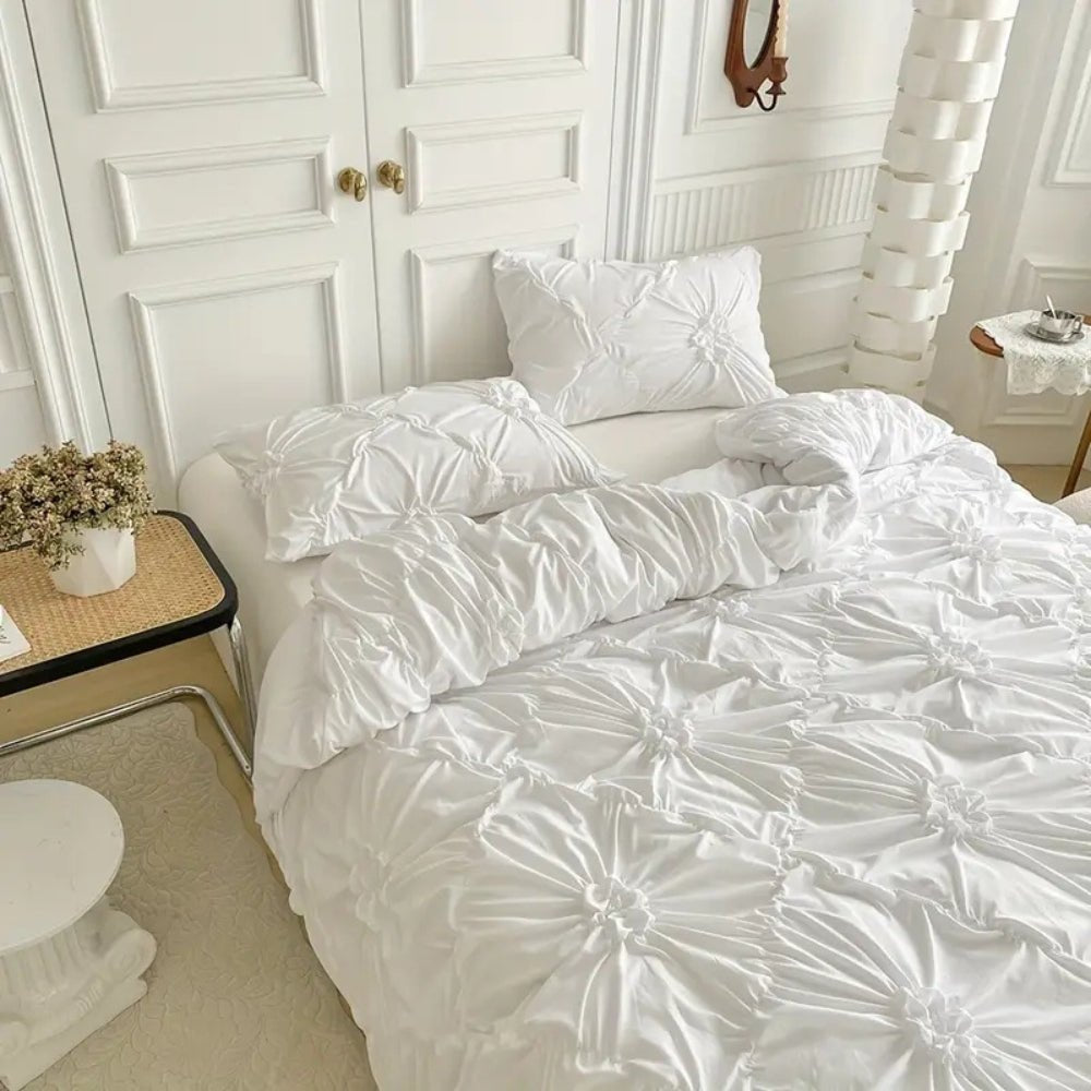 Ruffle Floral Duvet Cover Set