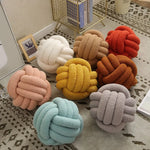 Knot Ball Sheepskin Cushion