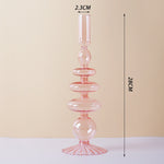 Lilac Glass Candlestick Holder