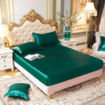 Satin Fitted Sheet with Pillowcases