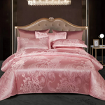 Satin Floral Duvet Cover Set