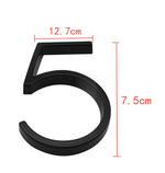 Modern Black House Number
