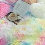 Fleece Throw Blanket with Cushion Covers