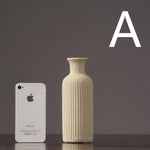 Neutral Ceramic Stem Vase