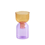 Coloured Glass Two-Piece Vase