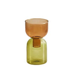 Coloured Glass Two-Piece Vase