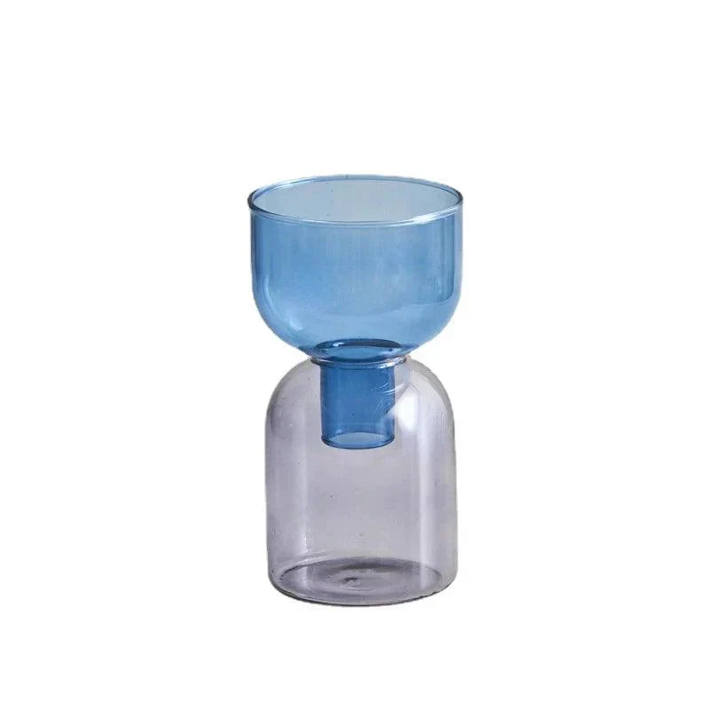 Coloured Glass Two-Piece Vase