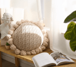 Pom Pom Tassel Round Cushion
