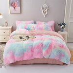 Fleece Throw Blanket with Cushion Covers