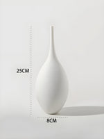 Handcrafted Ceramic Vase with Brushwork