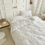 Pleated Microfibre Bedding Set