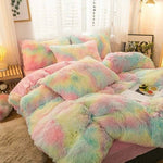 Fleece Throw Blanket with Cushion Covers