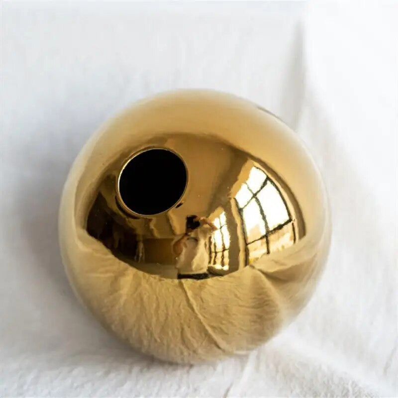 Gilded Sphere Vase