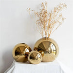 Gilded Sphere Vase