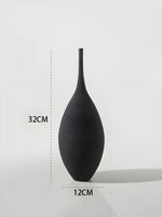 Handcrafted Ceramic Vase with Brushwork