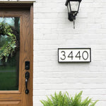 Modern Black House Number