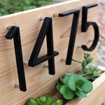 Modern Black House Number