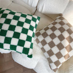 Fleece Check Cushion Cover