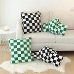Fleece Check Cushion Cover