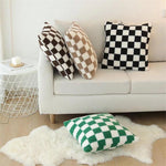 Fleece Check Cushion Cover