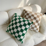 Fleece Check Cushion Cover